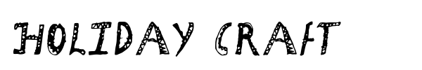 Holiday Craft font preview